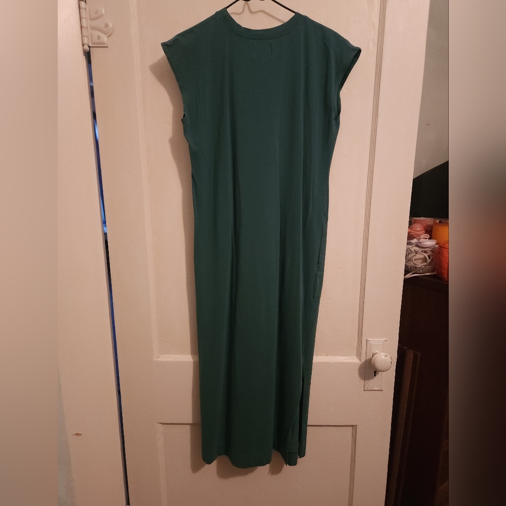 Heidi Houston Green Sleeveless Maxi Tshirt Dress